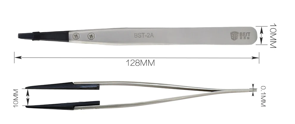 Rubber tipped tweezers replaceable tip esd tweezers