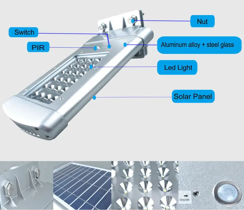 Integration High Quality 5W LED Garden Solar Light With Motion Sensor
