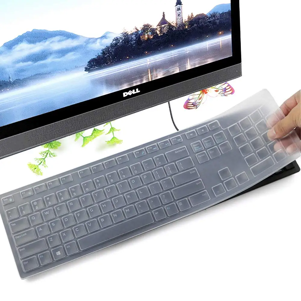 Ultra Thin Silicone Keyboard Cover for Dell KM636 KB216 Keyboard Gradual Mint KeyCover 