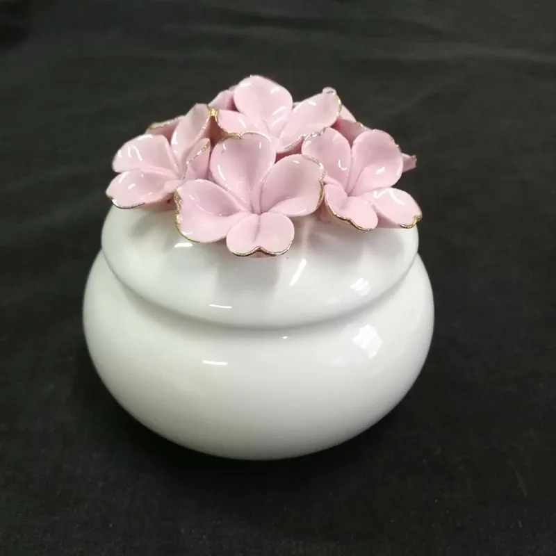 Ywbeyond High Quality Porcelain Flower Ornament Case Ceramic Jewelry