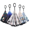 wholesale double layer free straight pole umbrella custom Reverse umbrella