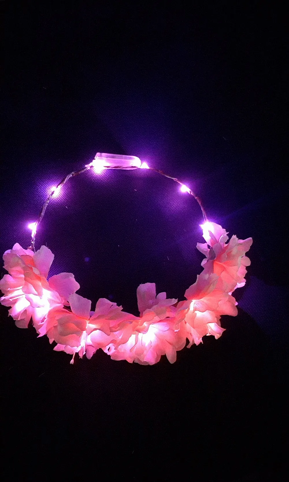 pink flower with pink LED 1