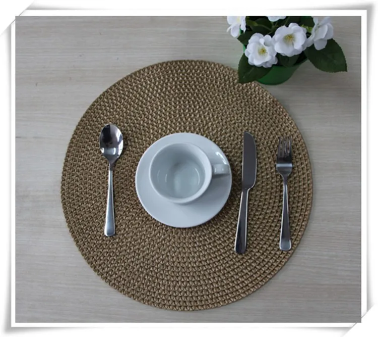 Wholesale Plastic Placemats Woven Round Pp Placemats - Buy Plastic ...