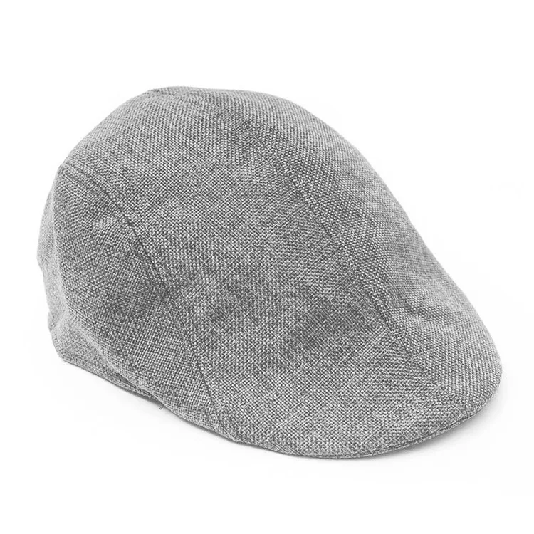 Ukerdo Solid Denim Duckbill Flat Cap Cabbie Newsboy Fitted Hats for Men