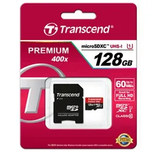 Transcend Micro SD Card 128GB/64GB/32GB/16GB Class10 Memory Card Flash Memory Cartao Micro SDHC XC 400X for Phone/Tablet/Camera