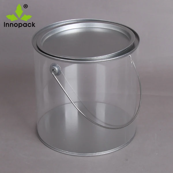 Paint Using Clear Pet Plastic Can With Metal Handle 1 Gallon - Buy ...