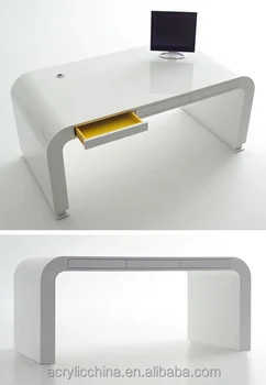 Stylish Furniture White Acrylic Desk Living Room Lucite Acrylic