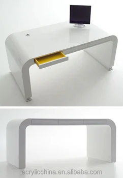 Stylish Furniture White Acrylic Desk Living Room Lucite Acrylic Computer