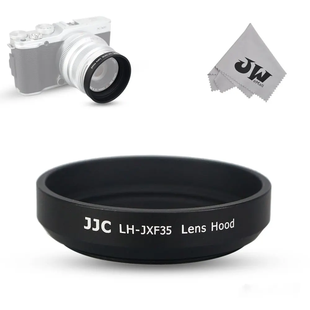JJC LH-JXF35 lens hood For Fujifilm XF 35mm f//2 WR Canon EF-M 22mm f//2 STM Samsung 20mm 2.8 Pancake With A/&R Cleaning cloth