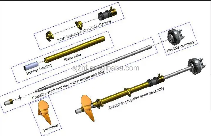 rc boat flex shaft assembly