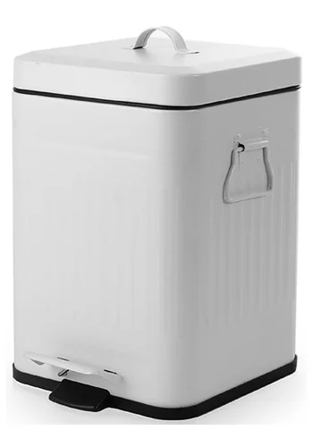 high quality square shape stainless steel foot pedal compost bin