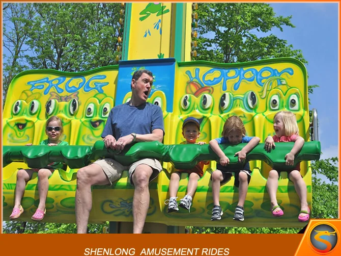 Outdoor Amusement Park Game/Kiddie Rides Frog Jumping small Tower/free fall Sky Drop tower rides