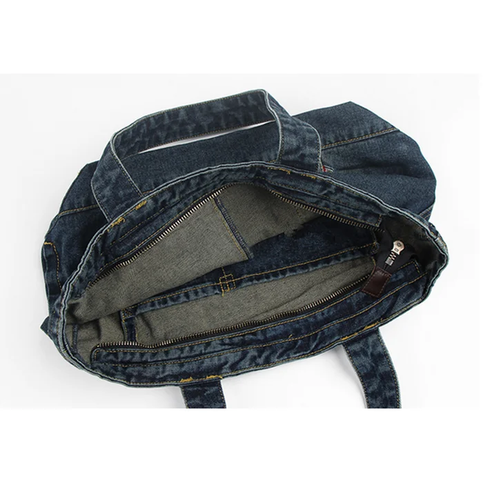 Factory Wholesale Denim Bag Oem Denim Shoulder Bags Denim Tote Bags