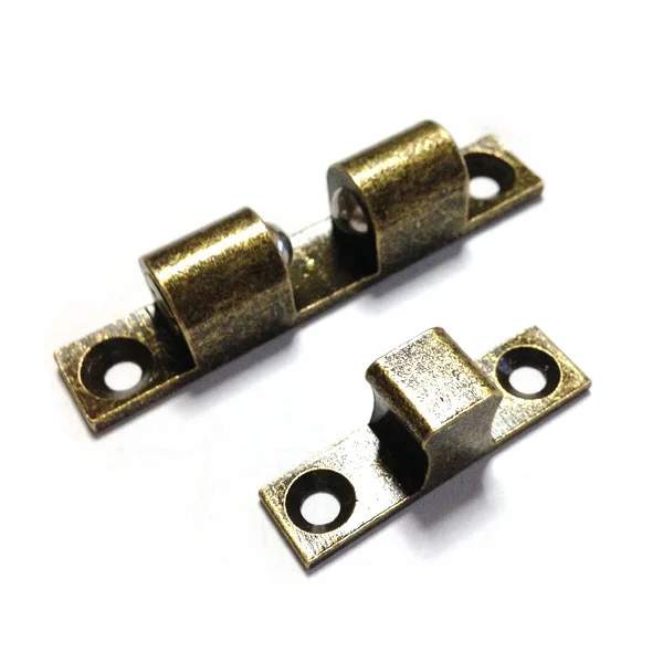Adjustable Brass Door Double Ball Catch Copper Hit Beads Twins