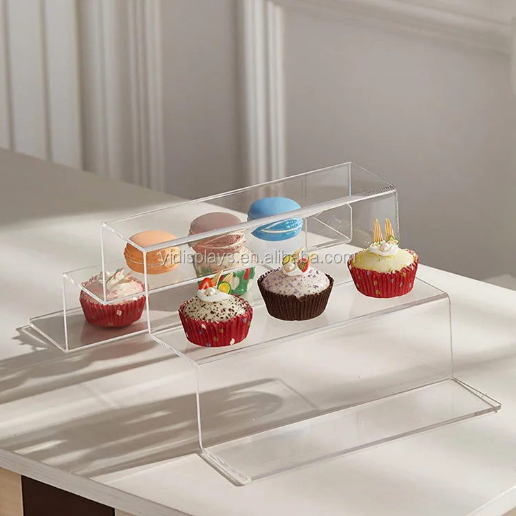 5 Tier Clear Acrylic Stair Step Design Dessert Buffet Cupcake Riser ...