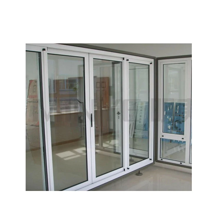 Triple Tracks Sliding Interior Glass Door Partition Wall Aluminum