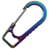 Titanium Alloy Quick Release Hook Key Chain Spring Buckle Carabiner Flashlight