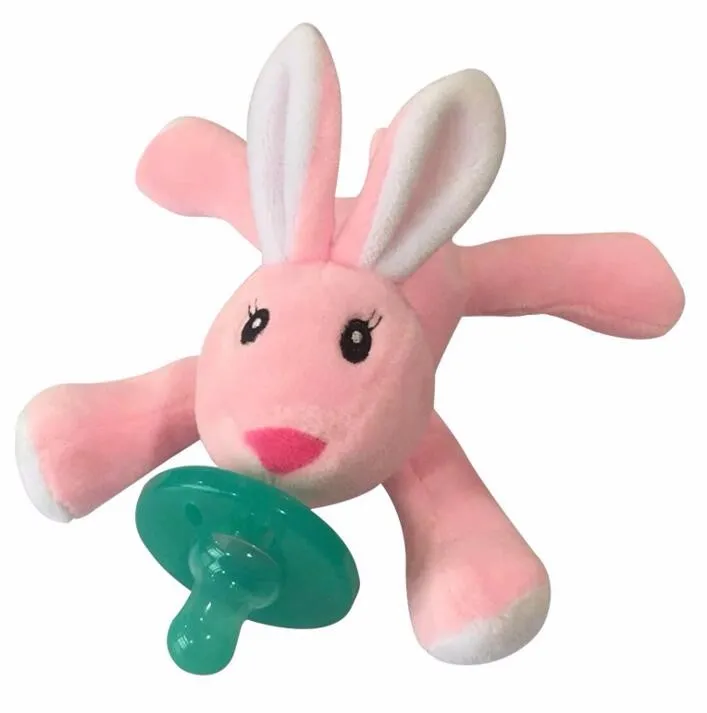 Stuffed Giraffe Plush Toy Baby Pacifier With Plush Stuffed Pacifier