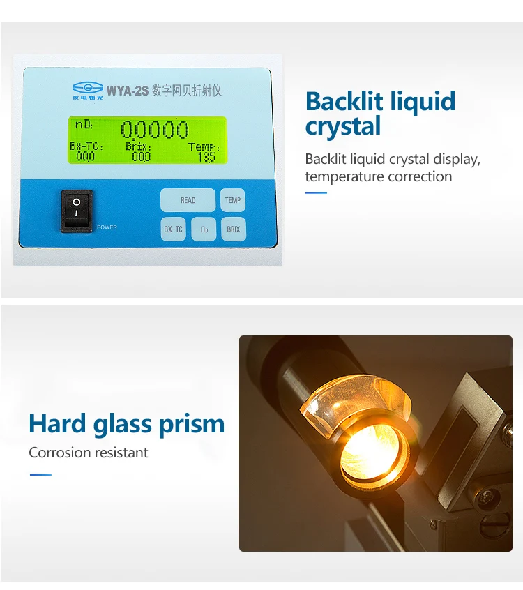 Wya2s Laboratory Digital Sugar Concentration Tester Abbe Refractometer