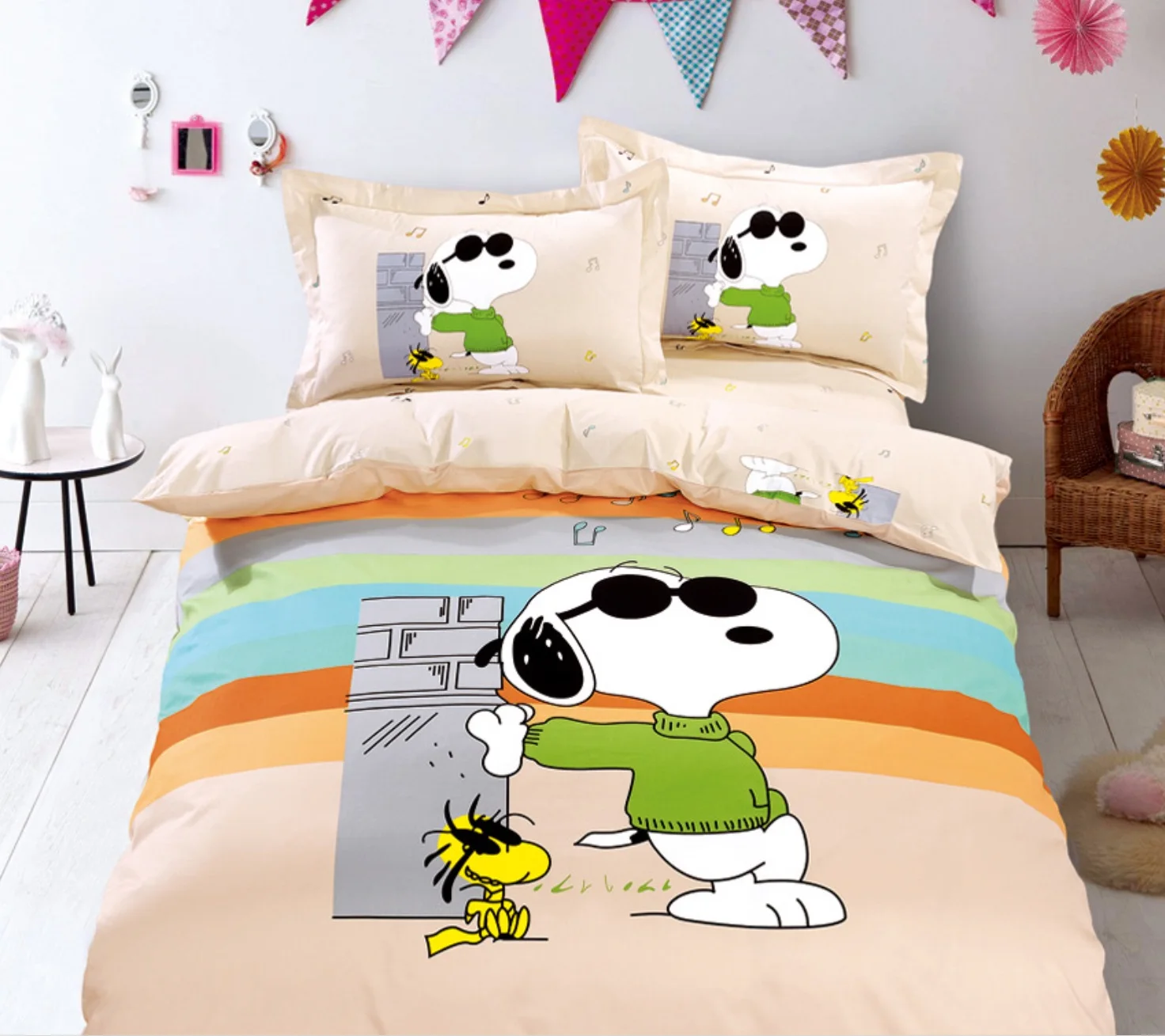 Pet Design Baby Cot Comforter 100 Cotton Printed Snoopy Bedding