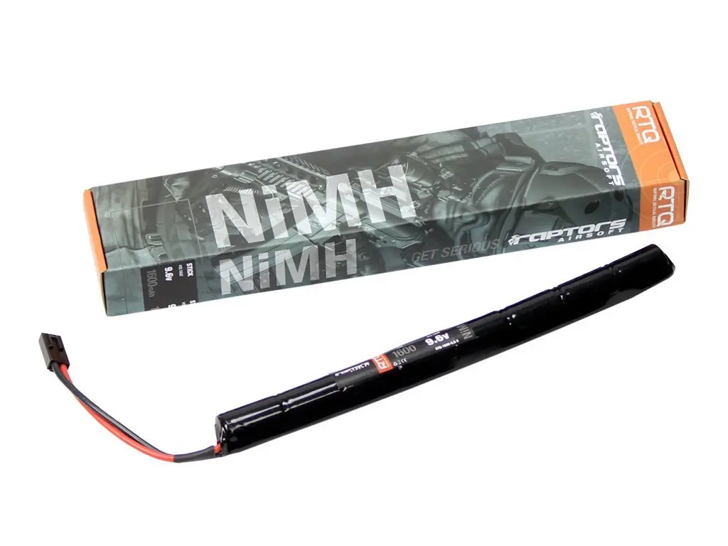 BAT0005 Mini Plug Airsoft WE 9.6V 1600mAh Ni-MH Battery AK Stick Type