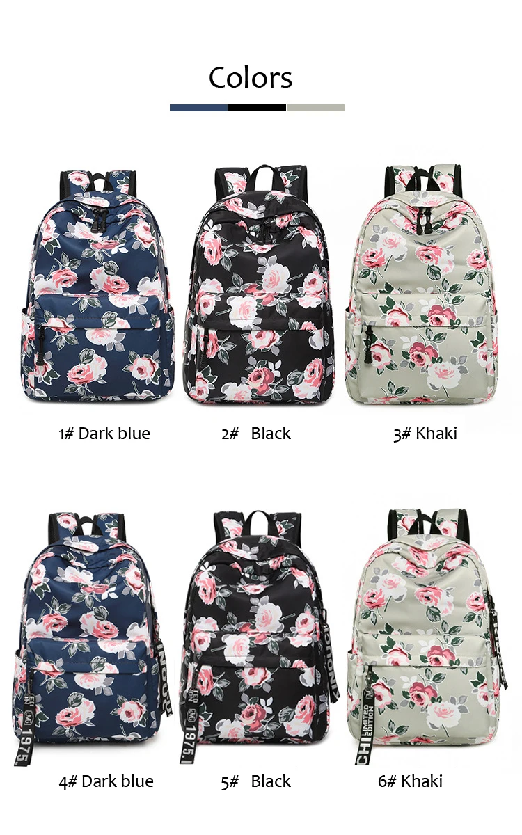 floral bookbag
