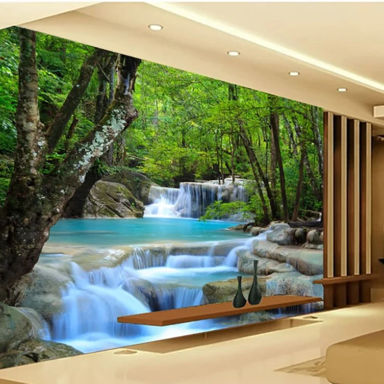 Hd 1080p Imagem Cenario Da Paisagem Da Floresta E Cachoeira
