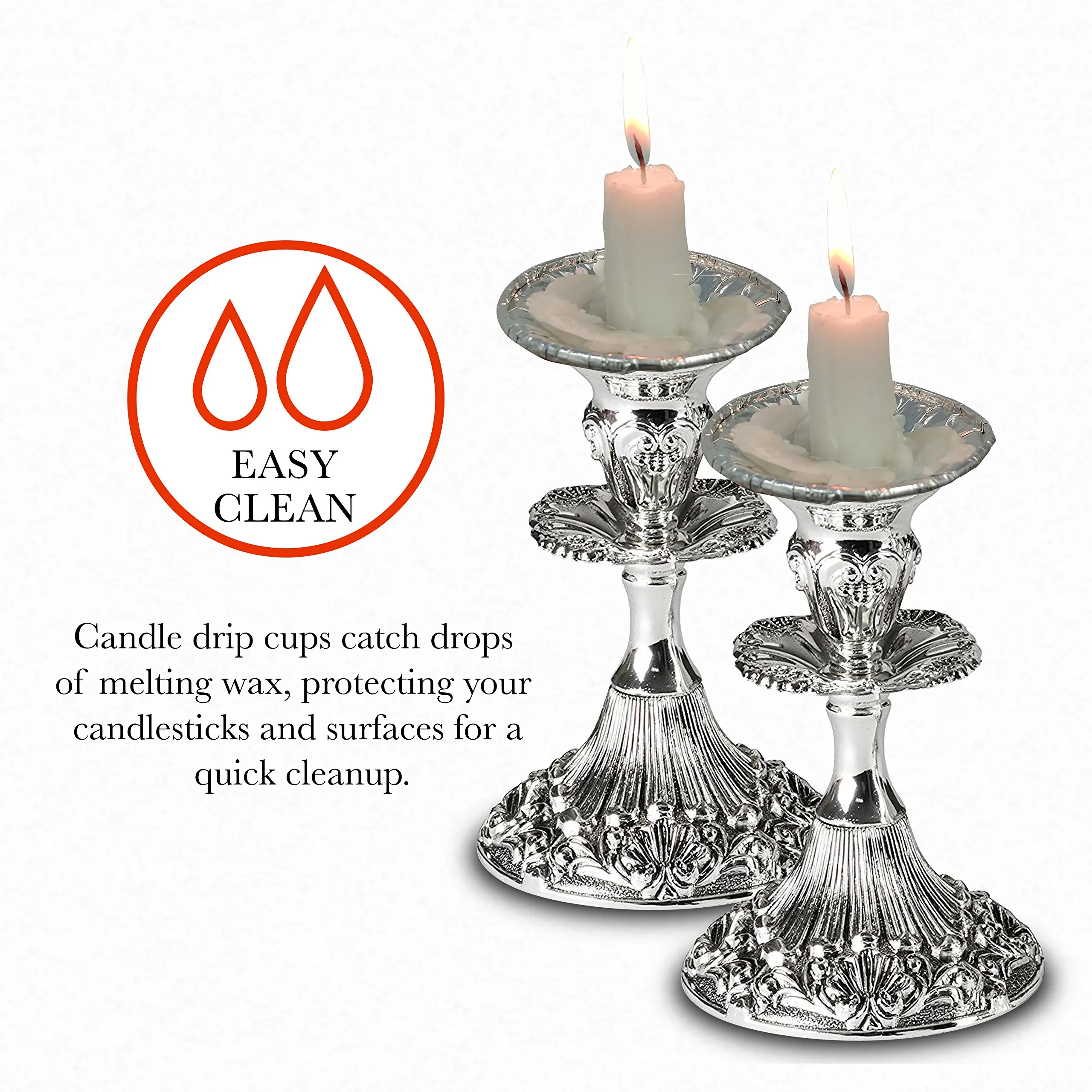 Disposable Foil Candle Holders Heavy Duty Aluminum Candle Protector