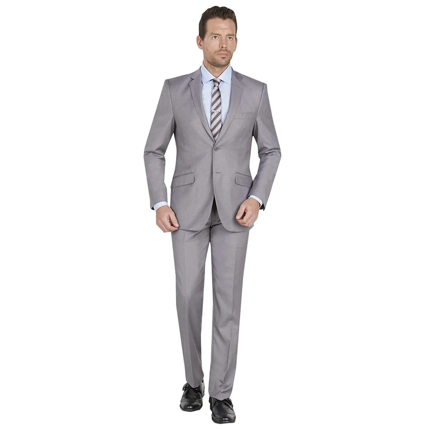 HTOOHTOOH Mens Suit 3 Piece Jacket Two Button Blazer Tux Vest/&Trousers