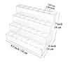 Nail Polish Organizer, Lipsticks Holder 4 Layers Display Stand with 28 Grids ACRYLIC Transparent Space Storage