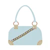 Handbag metal decoration chian gold plated ornament blue rhinestone for women bags hardware fitting