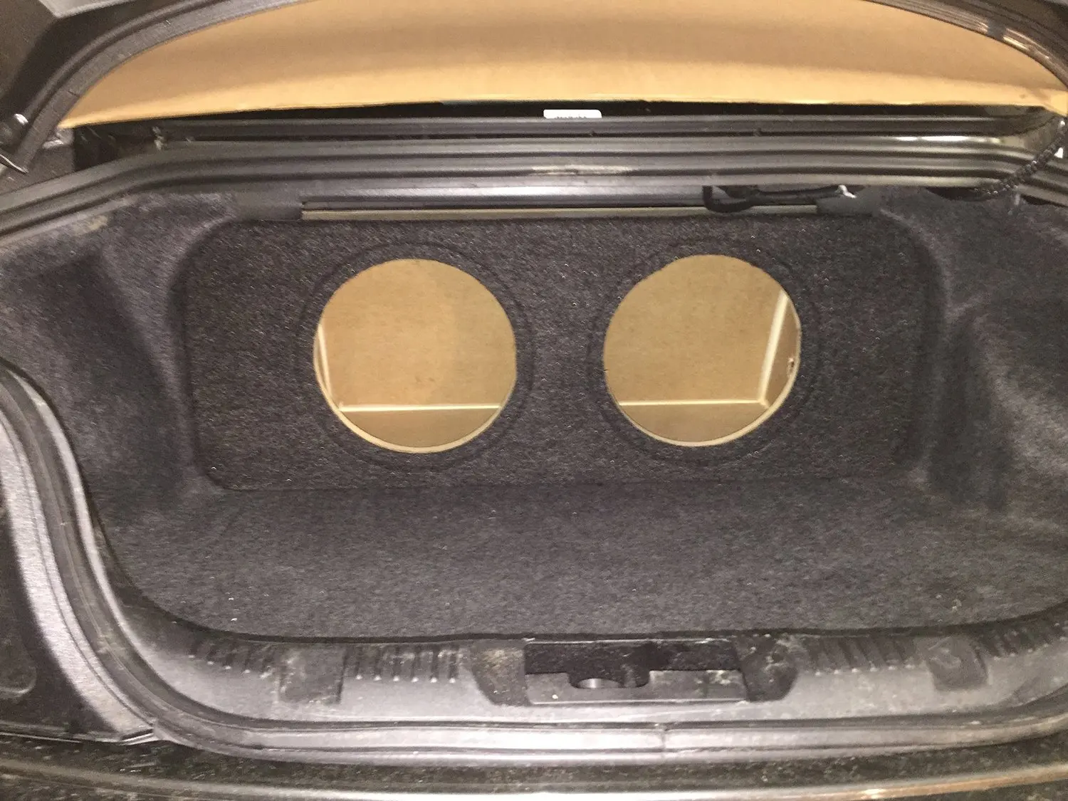 Zenclosures 2015-2016 Mustang 2-10" Subwoofer Box W/recessed Mounting Holes, Rear Fire - Charcoal, Version 2