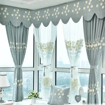 Wholesale Arab Curtains Voile Hand Embroidery Designs Sheer Fabric
