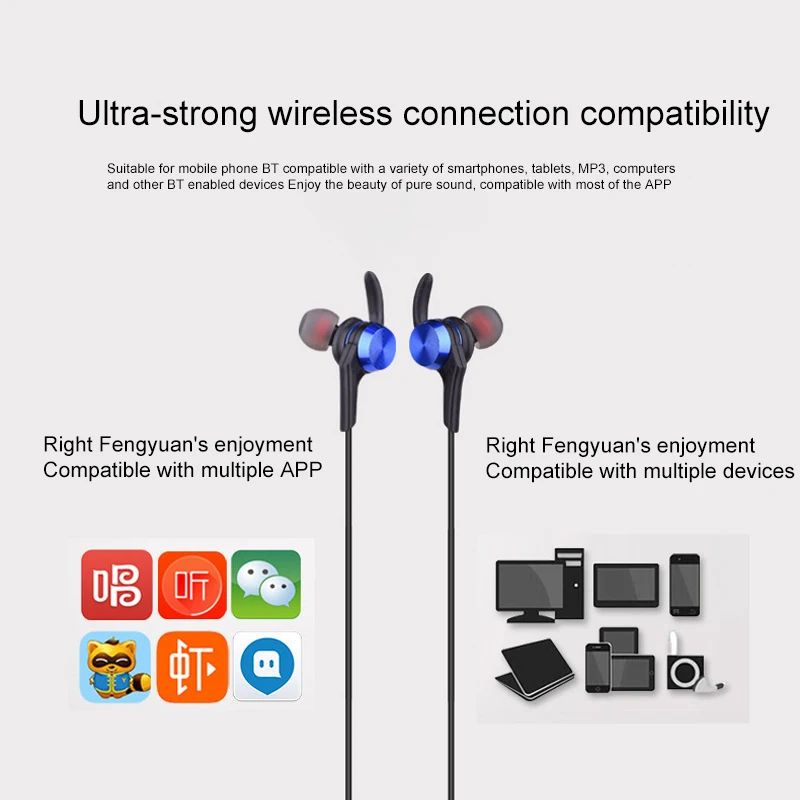 2020 Hot Selling Sports Wireless Headphones Beautiful Gift Custom OEM BT Wireless Earphone - ANKUX.COM