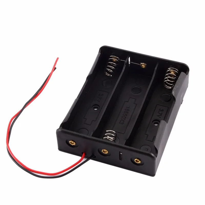 Heavy Duty 3 Cell Liion 18650 3.7v Lithium Battery Holder With Wire