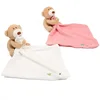 Lovely Cartoon Comfortable Baby Comforter Plush Toy With Towel , Baby Sleep Comforter With Stuffed Toy