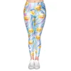 2019 new abstract design small expression pack smiley print wild nine points ladies leggings