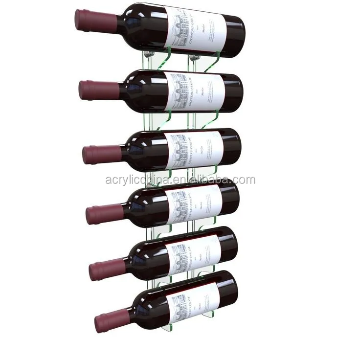 Stylish Wall Mounted Glass Effect Acrylic Wine Bottle Rack Buy Acrylic Wine Bottle Rack,Wine
