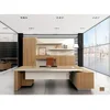 China Supplier Wholesale Boss Manager CEO L Shape Melamine Executive Office Desk Modern Office Desk Furniture