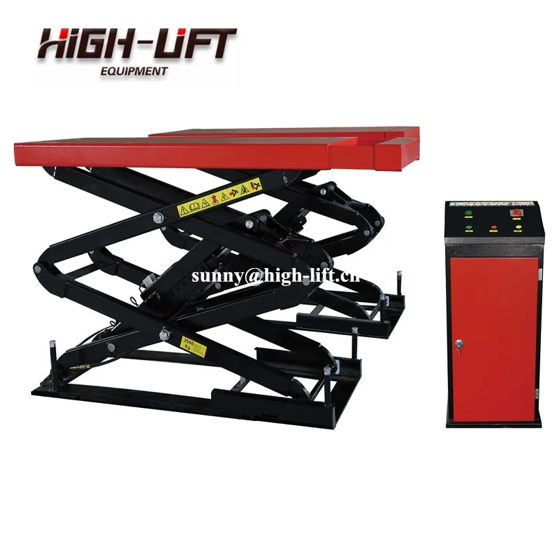 High Lift Equipment Scissor Aligner Double Level Inground Car Scissor