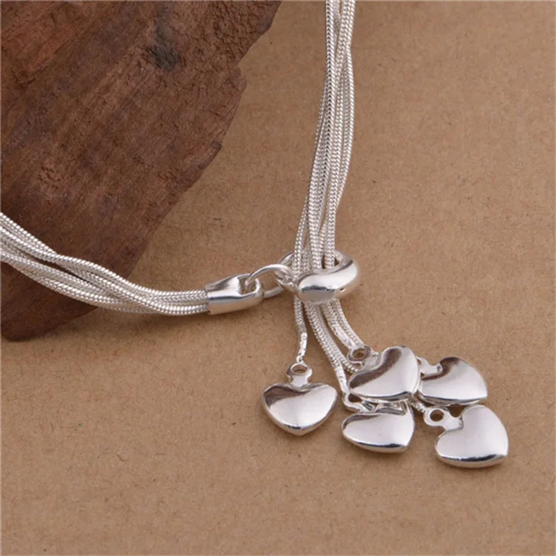 529 online shop china necklace heart import silver jewelry