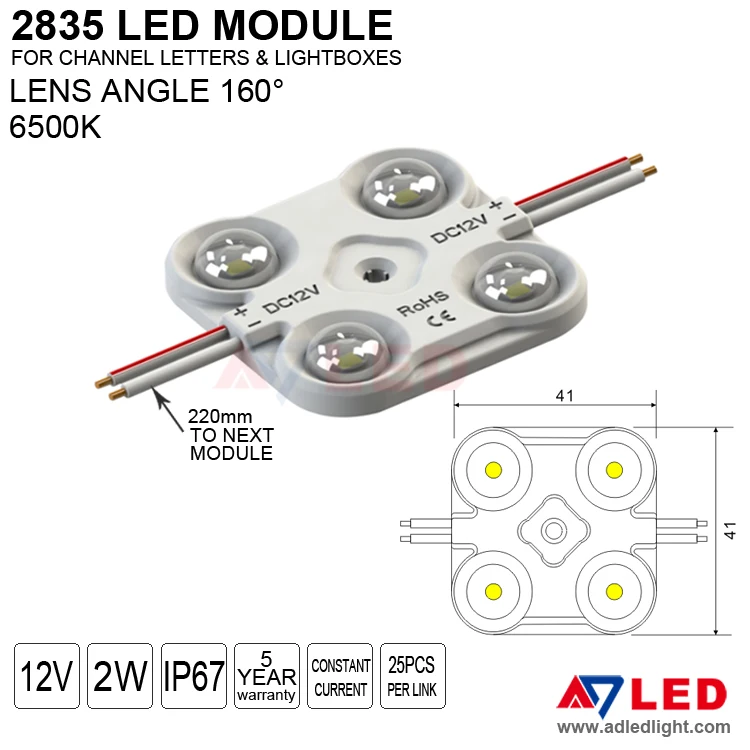 low consumption white 6500k backlight 12v led module china for acrylic led sign boards