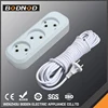 Different types of electrical 3 gang group multiple extension sockets outlet