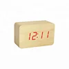 wholesale travel wooden digital block clock