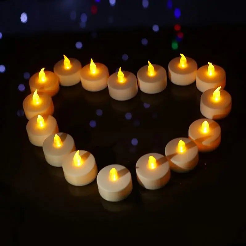 Multicolor 24PCS LED Tea Light Candles Realistic Battery-Powered Flameless Candles