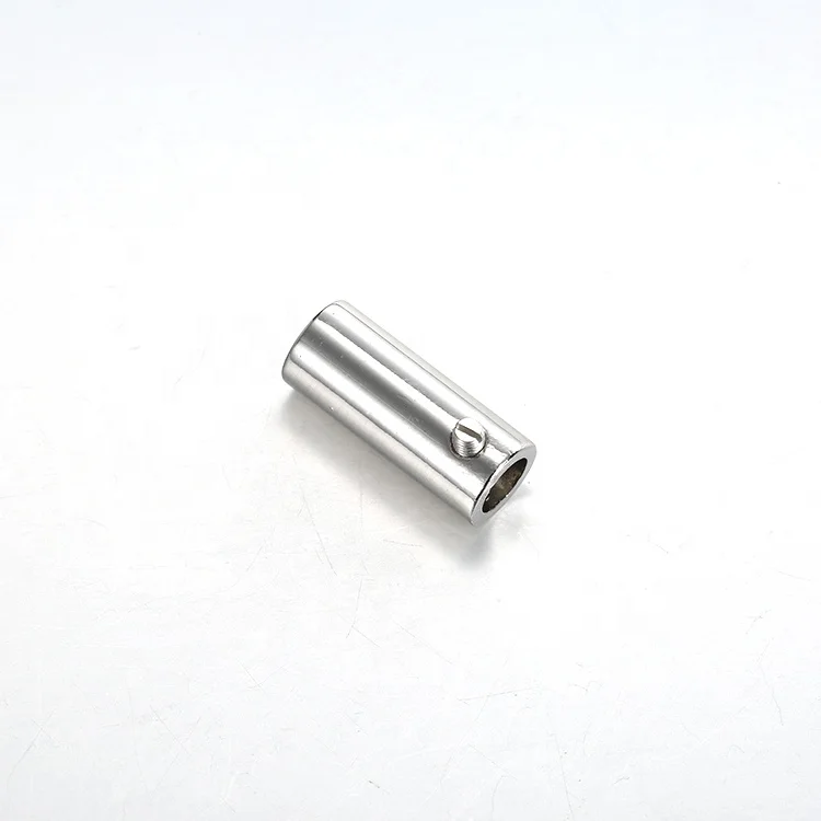 Cheap Custom Silver Drawstring Cord End Metal Cord Stopper With Screw