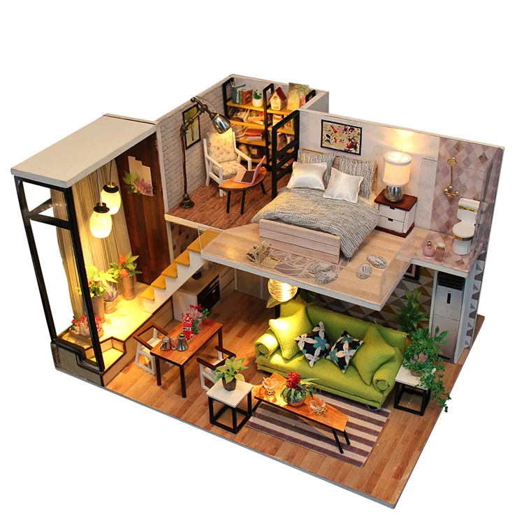 Enjoy the romantic Nordic good birthday gifts for friends diy miniature doll house cute rooms