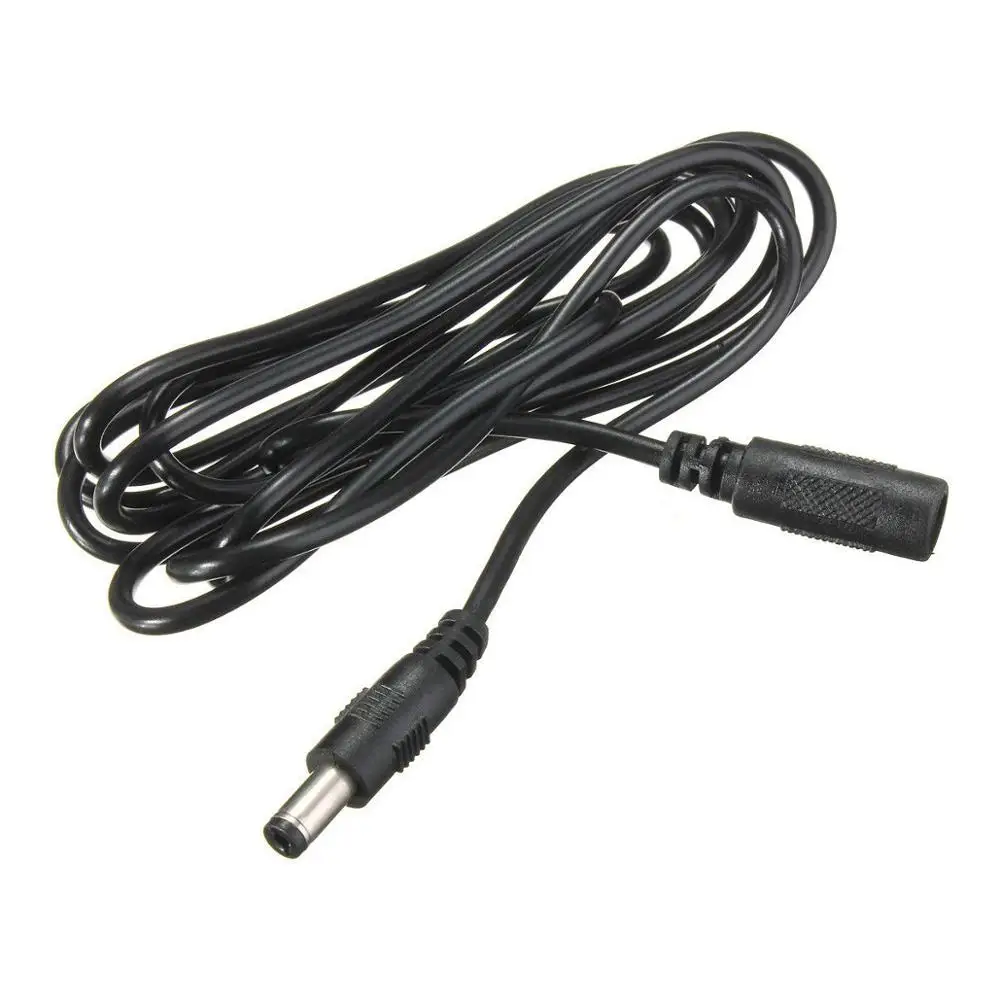 5.5x2.1mm 1M/2M/3M DC Power Connector Extension Extend Wire Cable Cord For LED Strip Light 5050 or 3528 or CCTV Car Charger