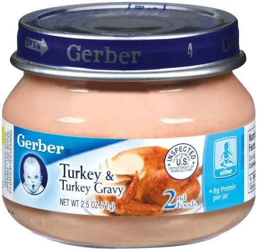gerber 2nd foods baby food turkey & gravy