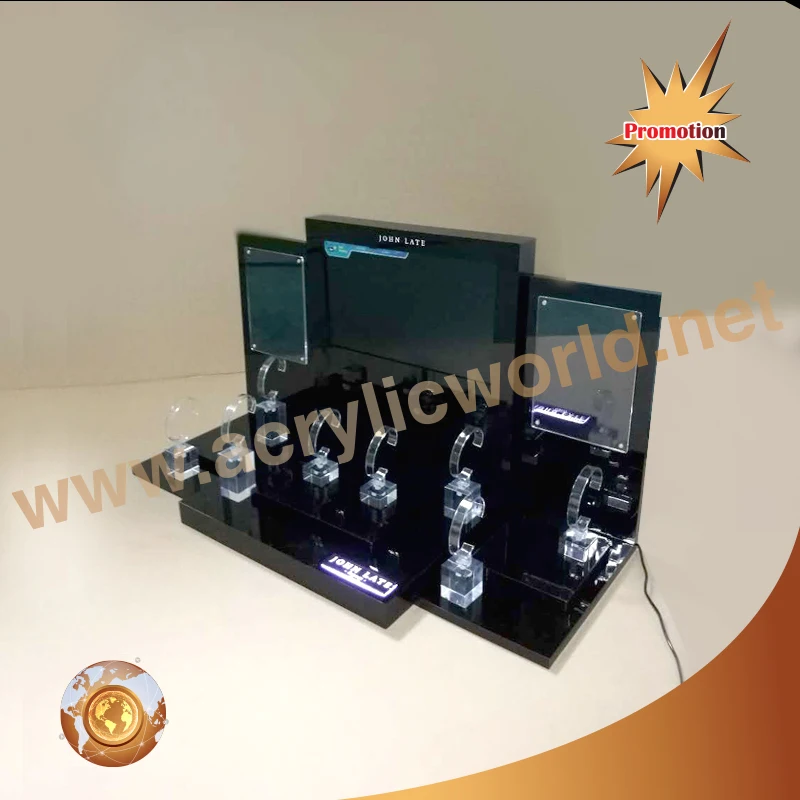 Mens Luxury Watch Strap Display Acrylic Casio Watch Display Stand With